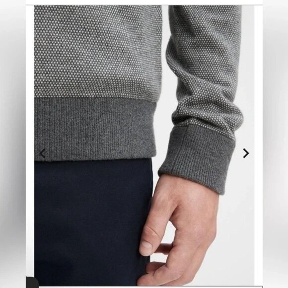 VINCE Grey Contrast Birdseye WOOL/CASHMERE Sweater Size XL - Picture 9 of 9